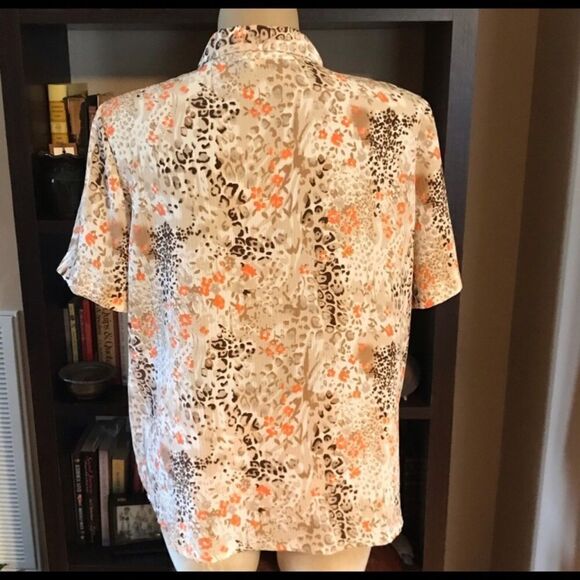 Southern Lady Size 18W Top Cream, Brown, Orange - Picture 2 of 5
